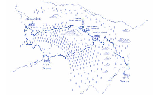 Tour de France. Climbers Tale. Get inside the Tour with premium tour operator, Thomson Bike Tours. Hand drawn Tour de France map.